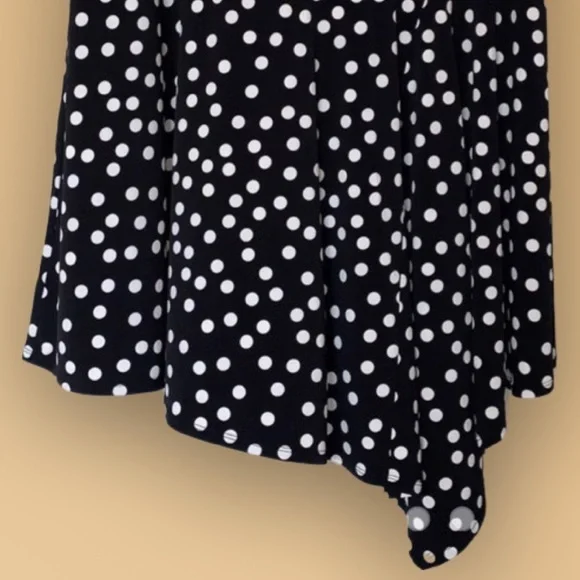 NWT Cute Lane Bryant Asymmetrical Polka Dot Skirt - Picture 3 of 5